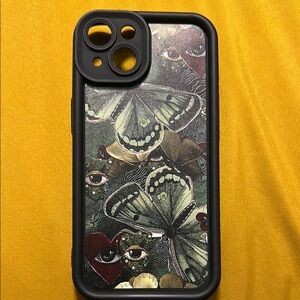 Butterfly Design Phone Case - Black IPhone 14